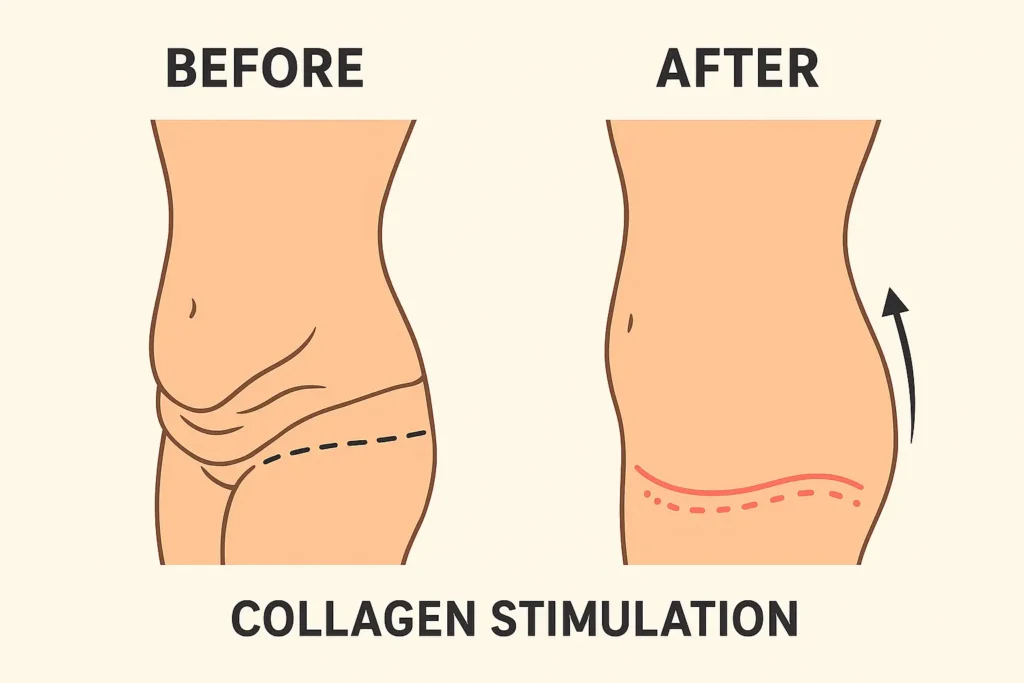 Before and after results for sagging skin after weight loss injections Camden
