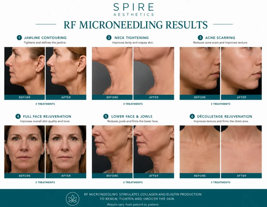 RF Microneedling Skin tightening Camden results