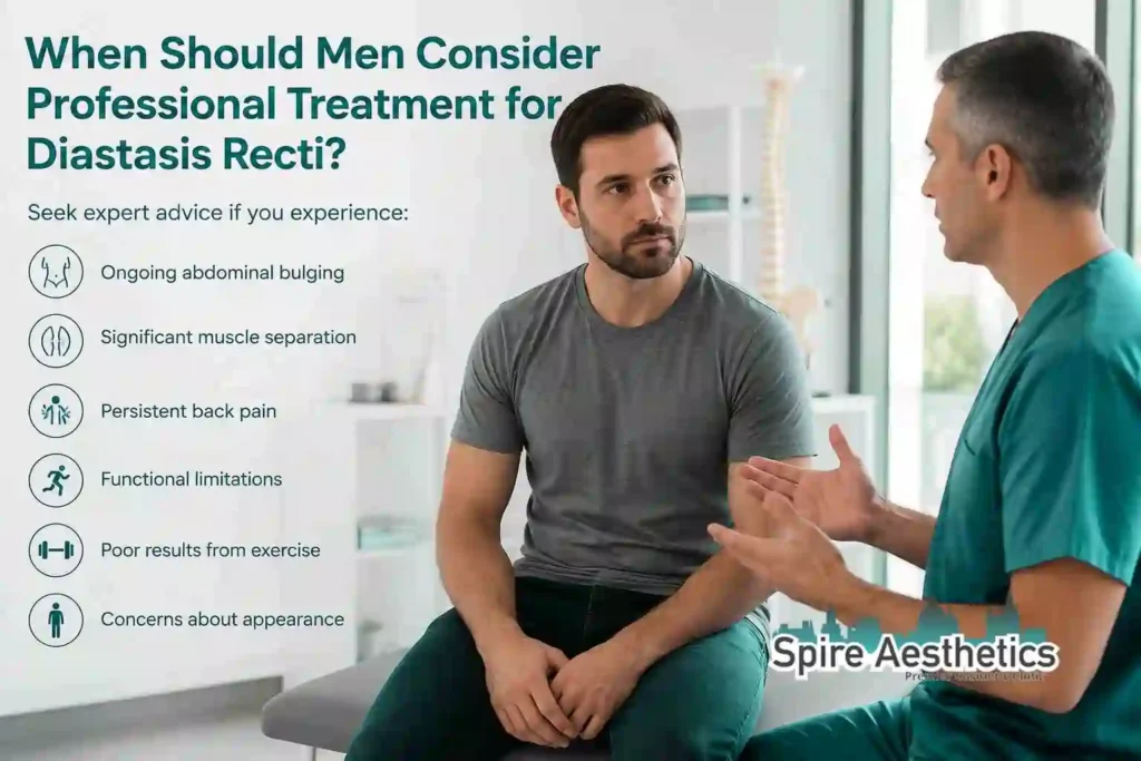 When Should Men Consider Professional Treatment for Diastasis Recti Camden?