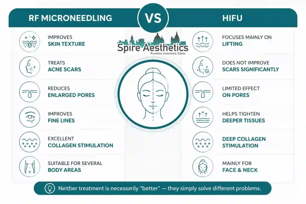 RF Microneedling vs HIFU: Which Treatment Gives Better Results Camden?